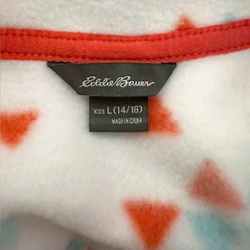 Eddie Bauer | Geometric Print Fleece Pullover (L) 🔺